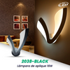 LAMPARA APLIQUE DECORATIVA 16W CARCASA NEGRA MODELO 2038-BLACK