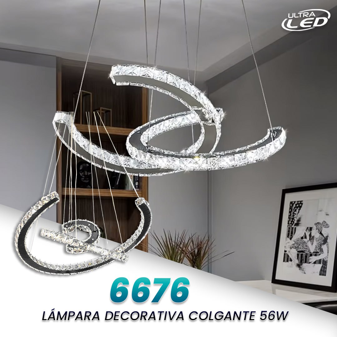 LAMPARA DECORATIVA COLGANTE 56W MODELO 6676