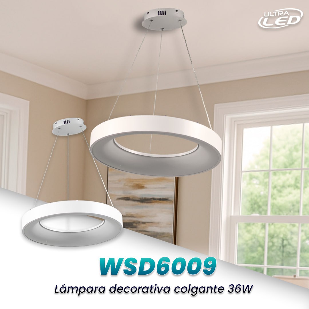 LAMPARA DECORATIVA COLGANTE 36W MODELO WSD6009