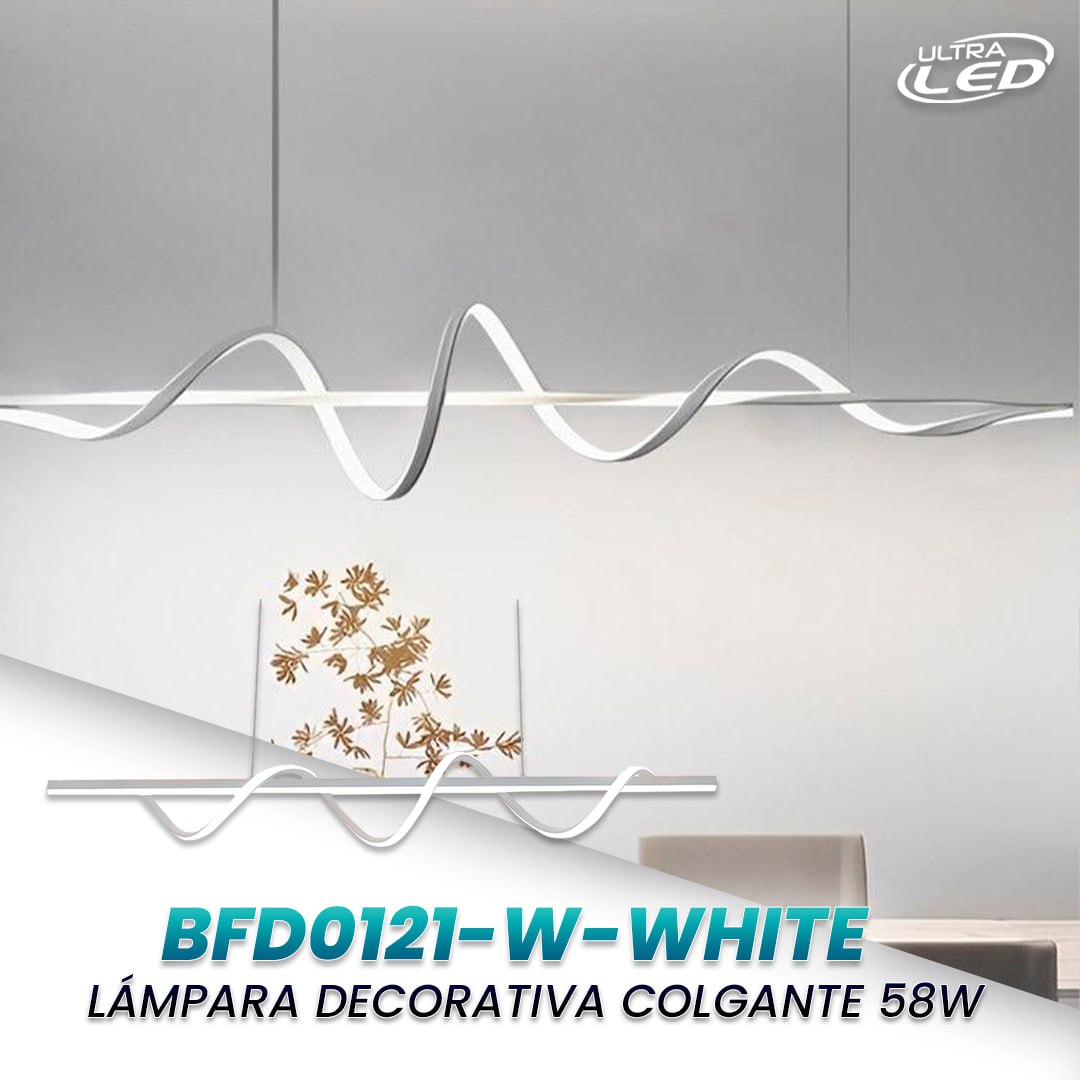 LAMPARA COLGANTE 58W*2 WHITE MODELO BFD0121-W-WHITE