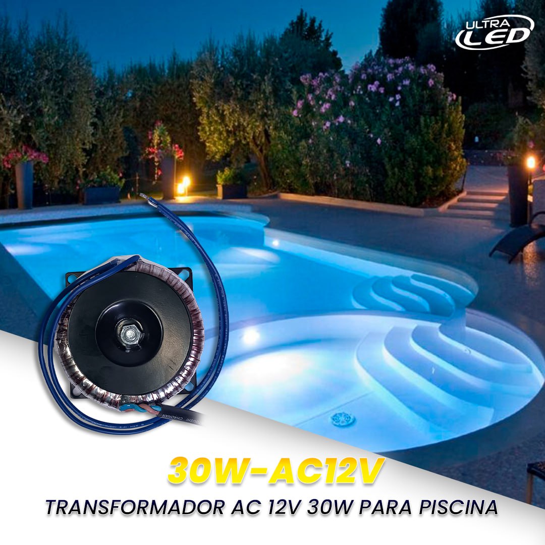 TRANSFORMADOR AC 12V 30W PARA PISCINA MODELO 30W-AC12V