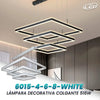 LAMPARA COLGANTE  516W CARCASA BLANCA MODELO 6015-4-6-8-WHITE