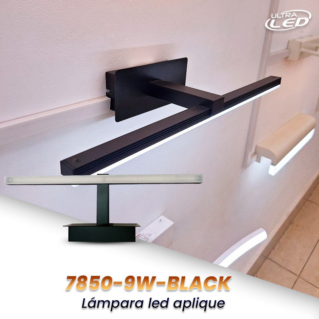 LAMPARA APLIQUE 9W 6K DE PARED WHITE MODELO 7850