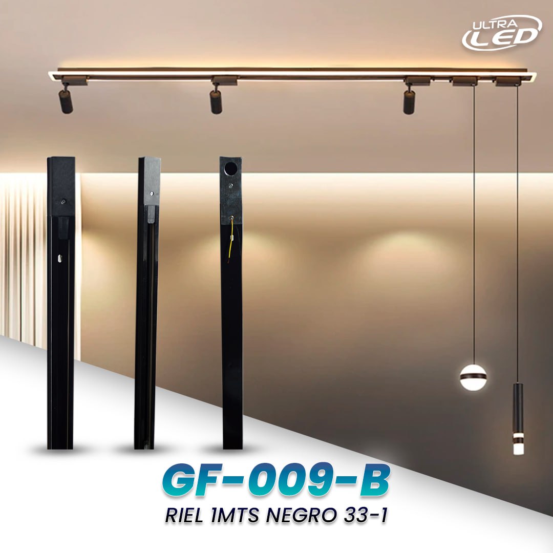 RIEL 1 METRO NEGRO MODELO GF-009-B