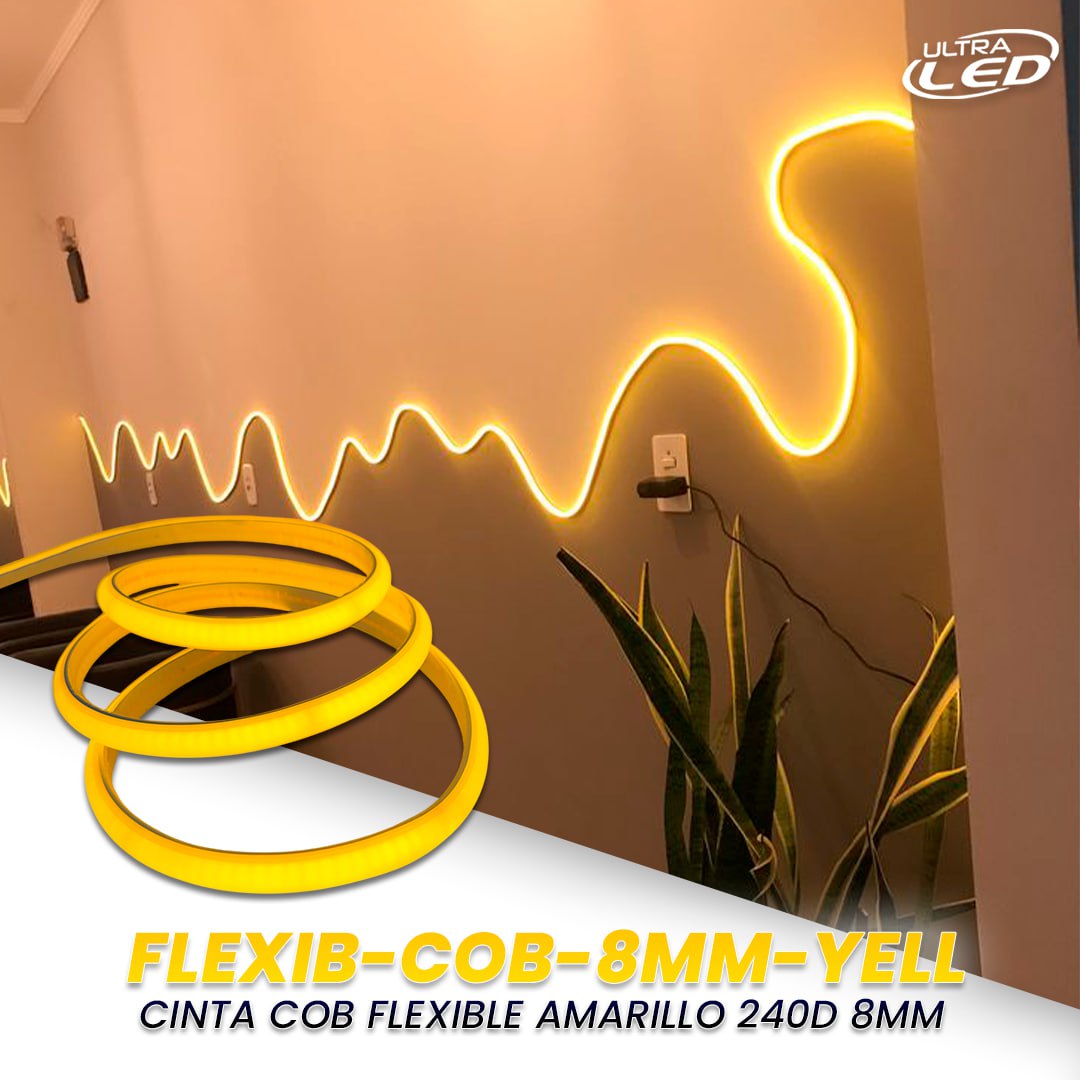 CINTA LED COB FLEXIBLE CALIDA 240D 8MM