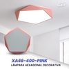 LAMPARA LED DECORATIVA 24W MODELO XA66-400 BORDE ROSADO
