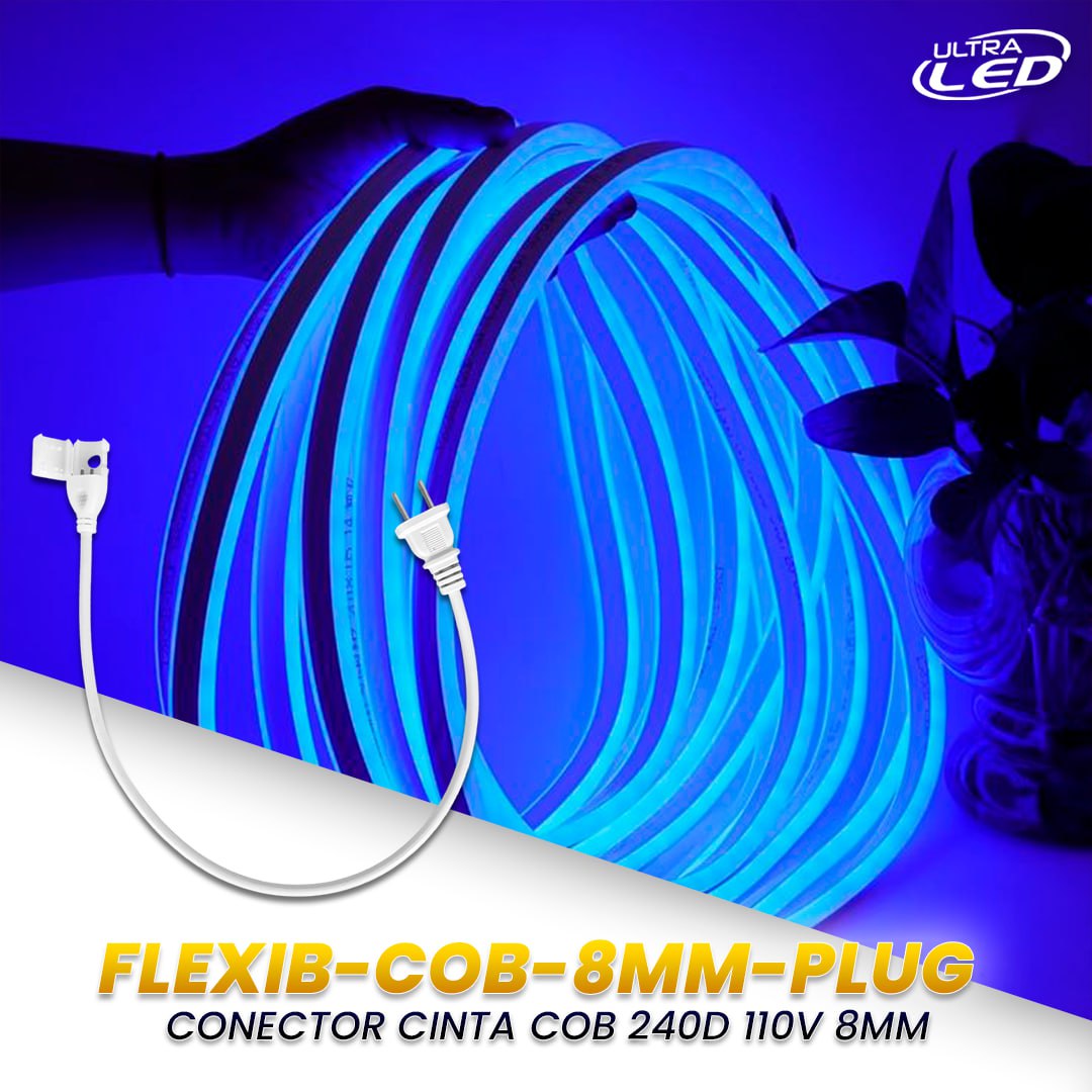 CONECTOR CINTA CON 240D 110V 8MM PARA LA CINTA MODELO FLEXIB-COB-8MM