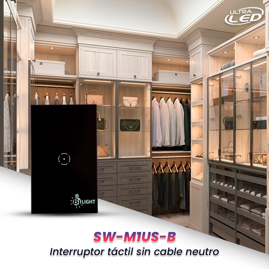 INTERRUPTOR TACTIL INTELIGENTE SIN CABLE NEUTRO