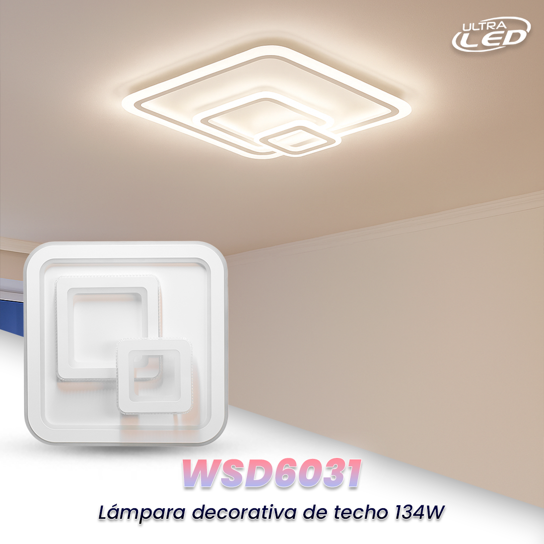 LAMPARA DECORATIVA DE TECHO 134W 2CUA MODELO WSD6031