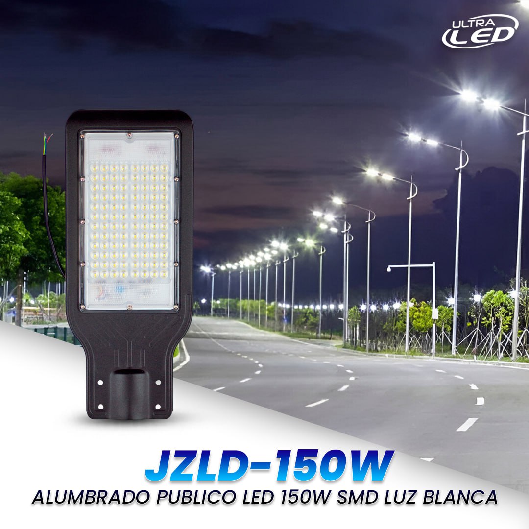 ALUMBRADO PUBLICO LED 150W SMD LUZ BLANCA (6500K) MODELO JZLD-150W