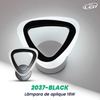 LAMPARA APLIQUE DECORATIVA 16W CARCASA NEGRA MODELO 2037