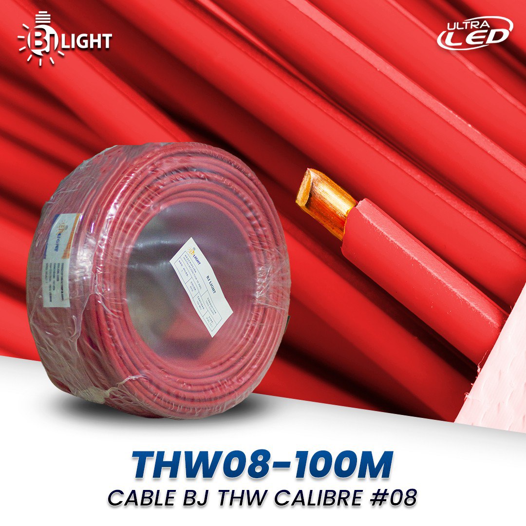CABLE BJ THW CALIBRE #08 AWG 75°C 100 METROS