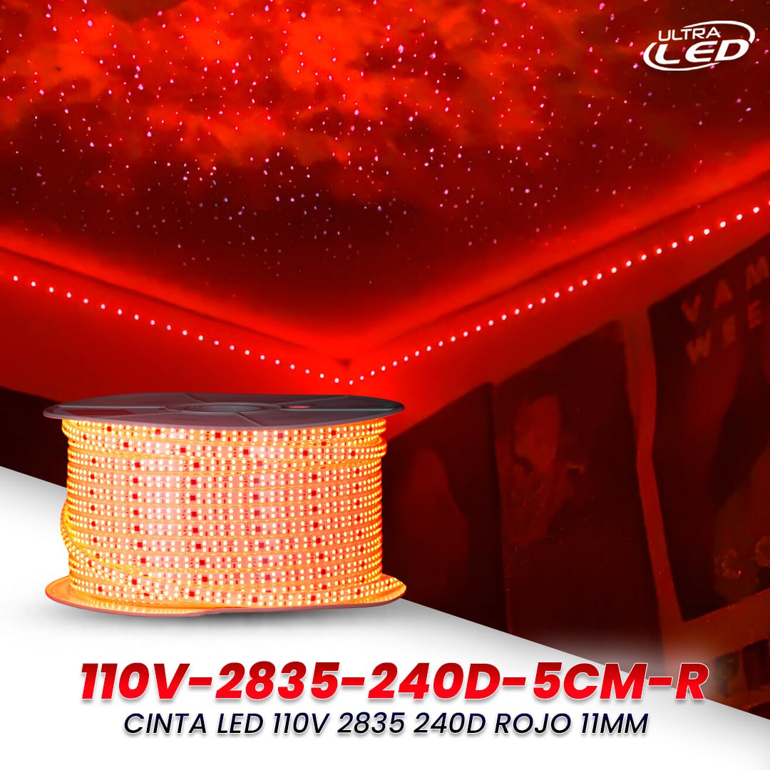 CINTA LED 110V 2835 240D MODELO 110V-2835-240D-5CM