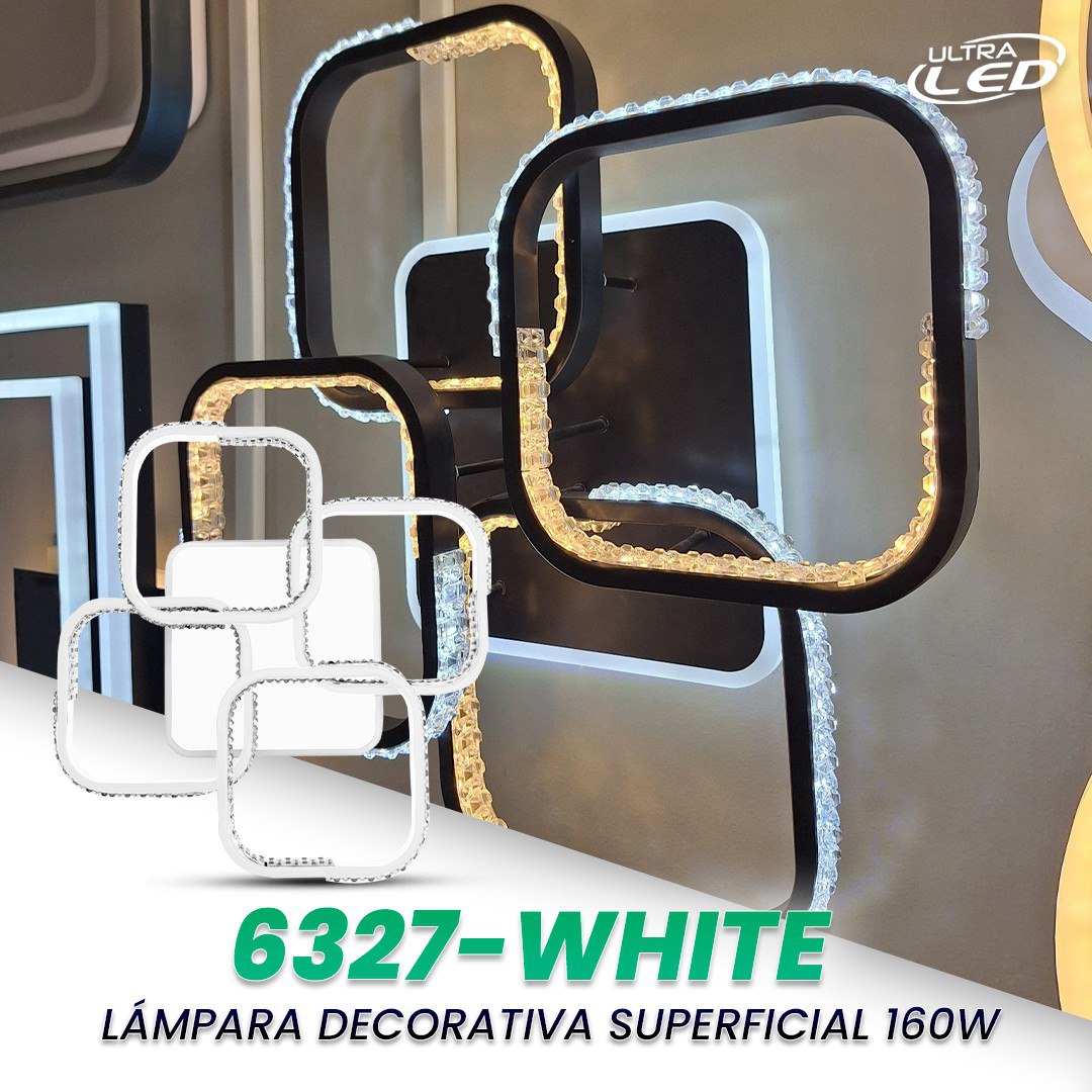 LAMPARA DECORATIVA  160W CARCASA BLANCA MODELO 6327-WHITE