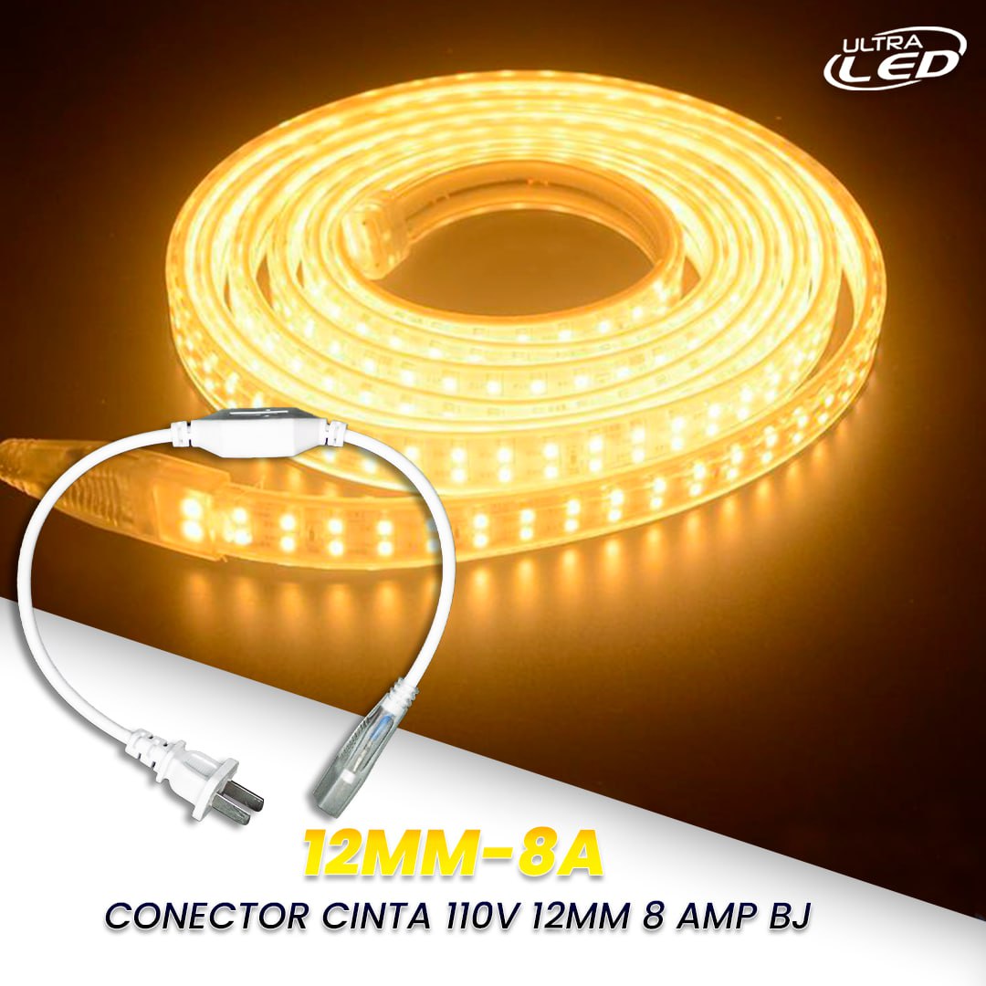 CONECTOR CINTA LED 12MM 8 AMP  BJ