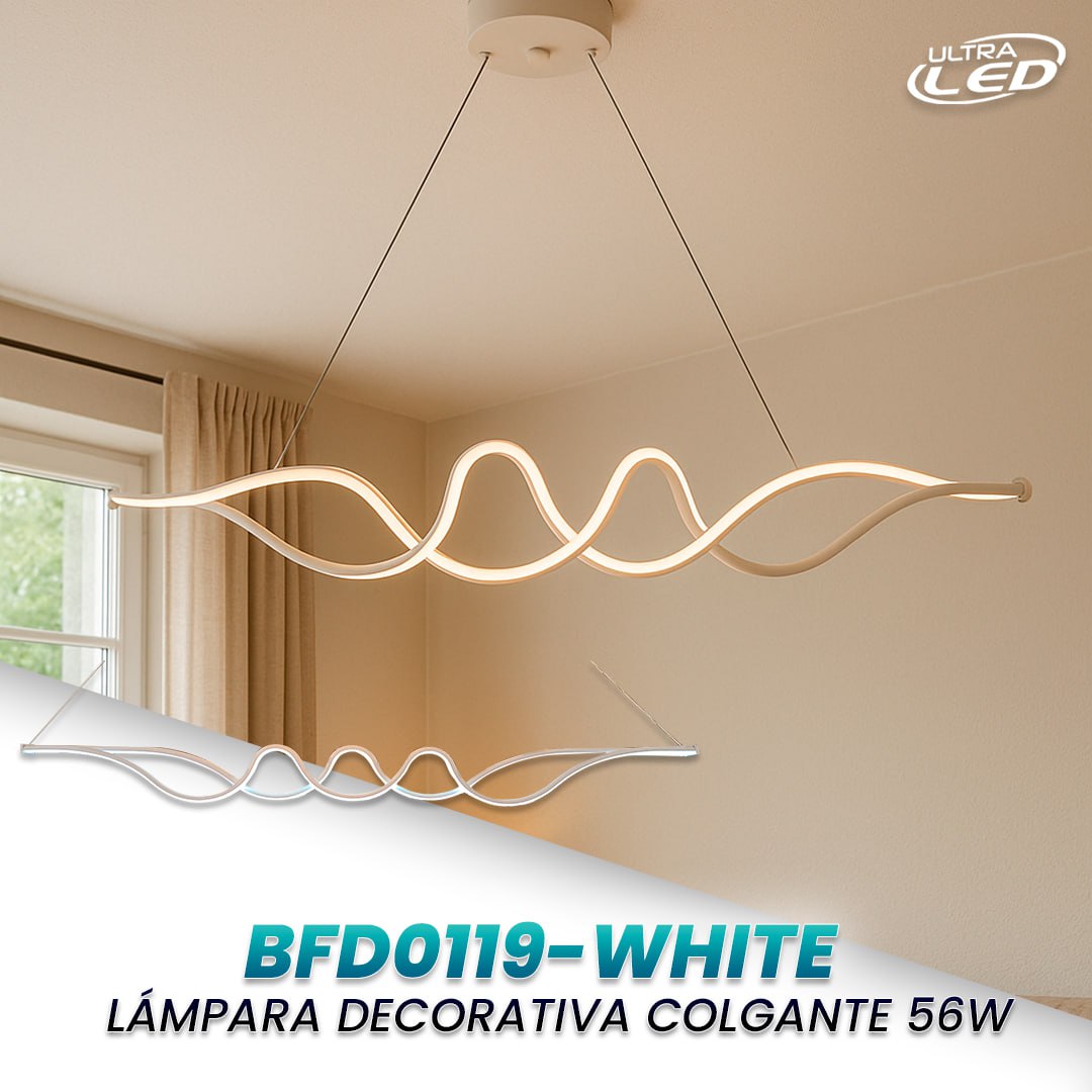 LAMPARA COLGANTE 56W MODELO BFD0119-WHITE