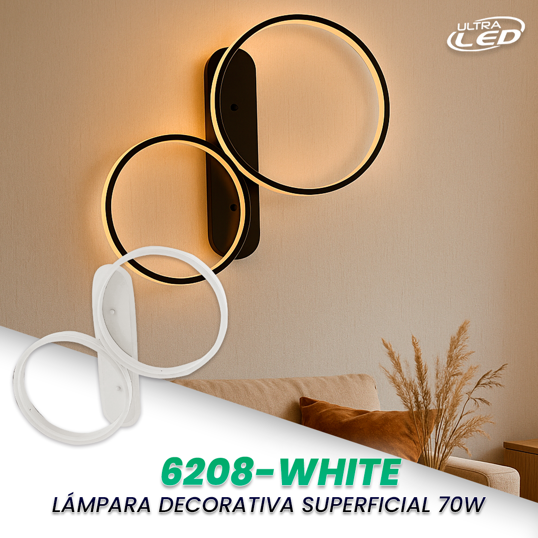 LAMPARA LED DECORATIVA 70W MODELO 6208-WHITE