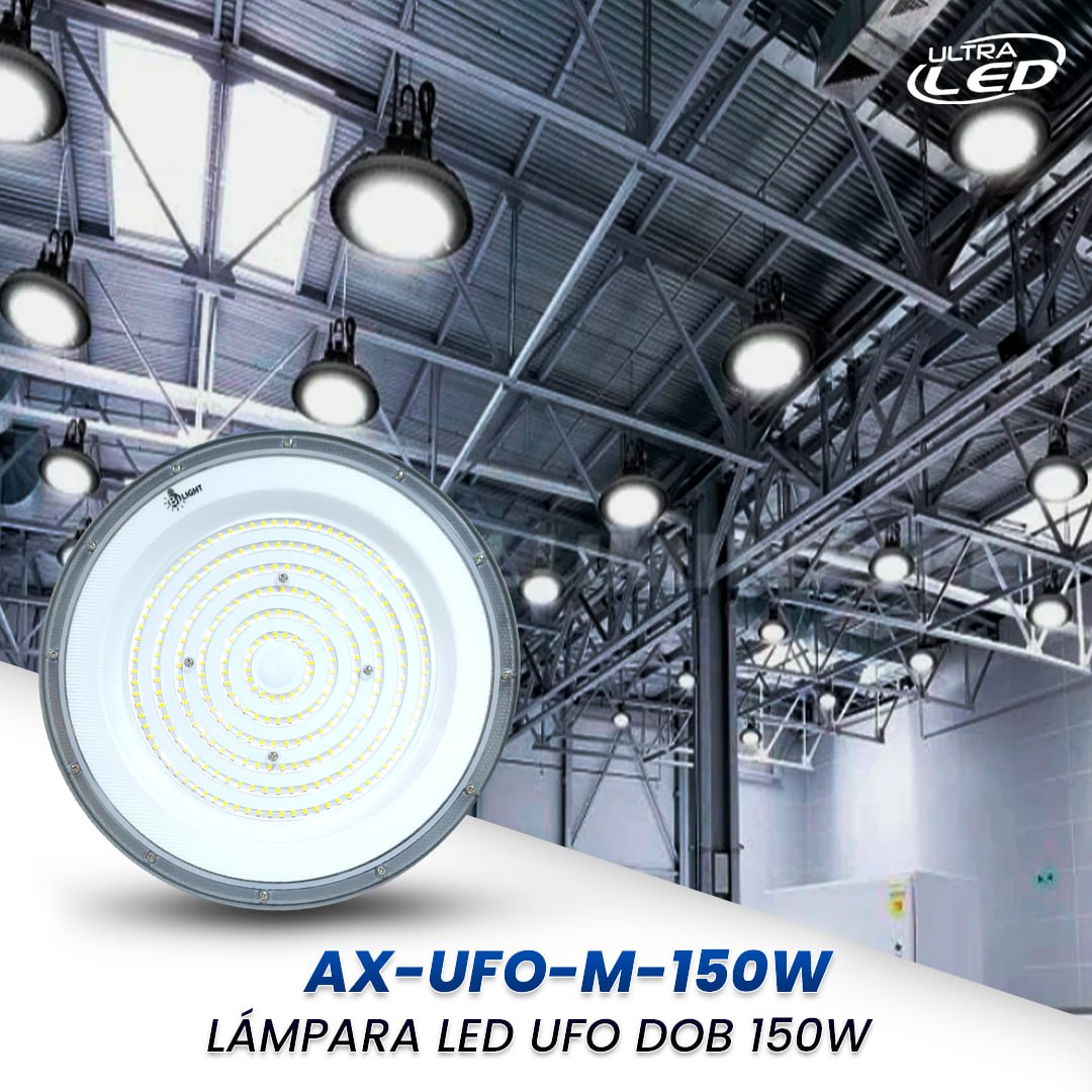LAMPARA LED UFO DOB LUZ BLANCA (6500K) MODELO AX-UFO-M