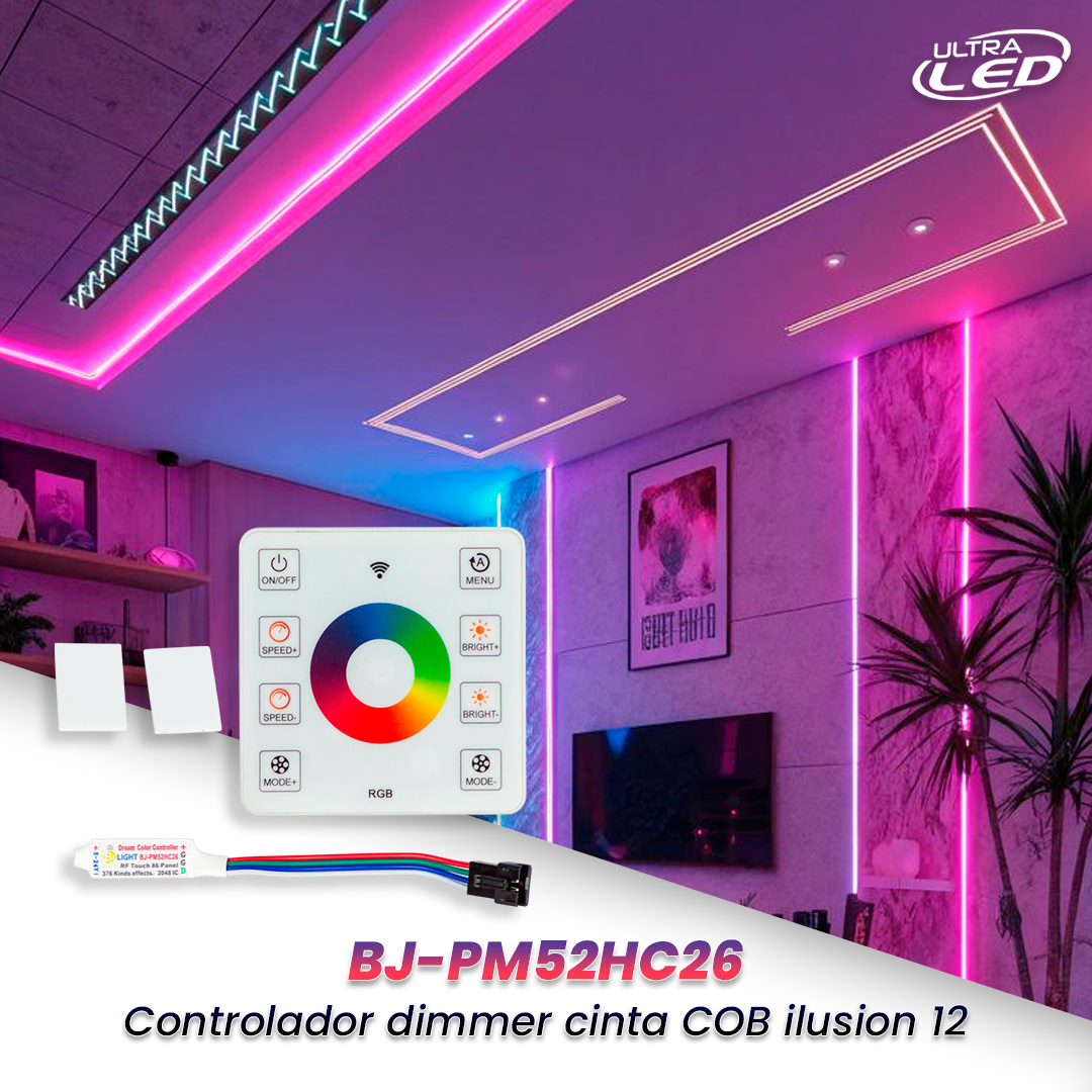 CONTROLADOR DIMMER CINTA COB ILUSION 12V