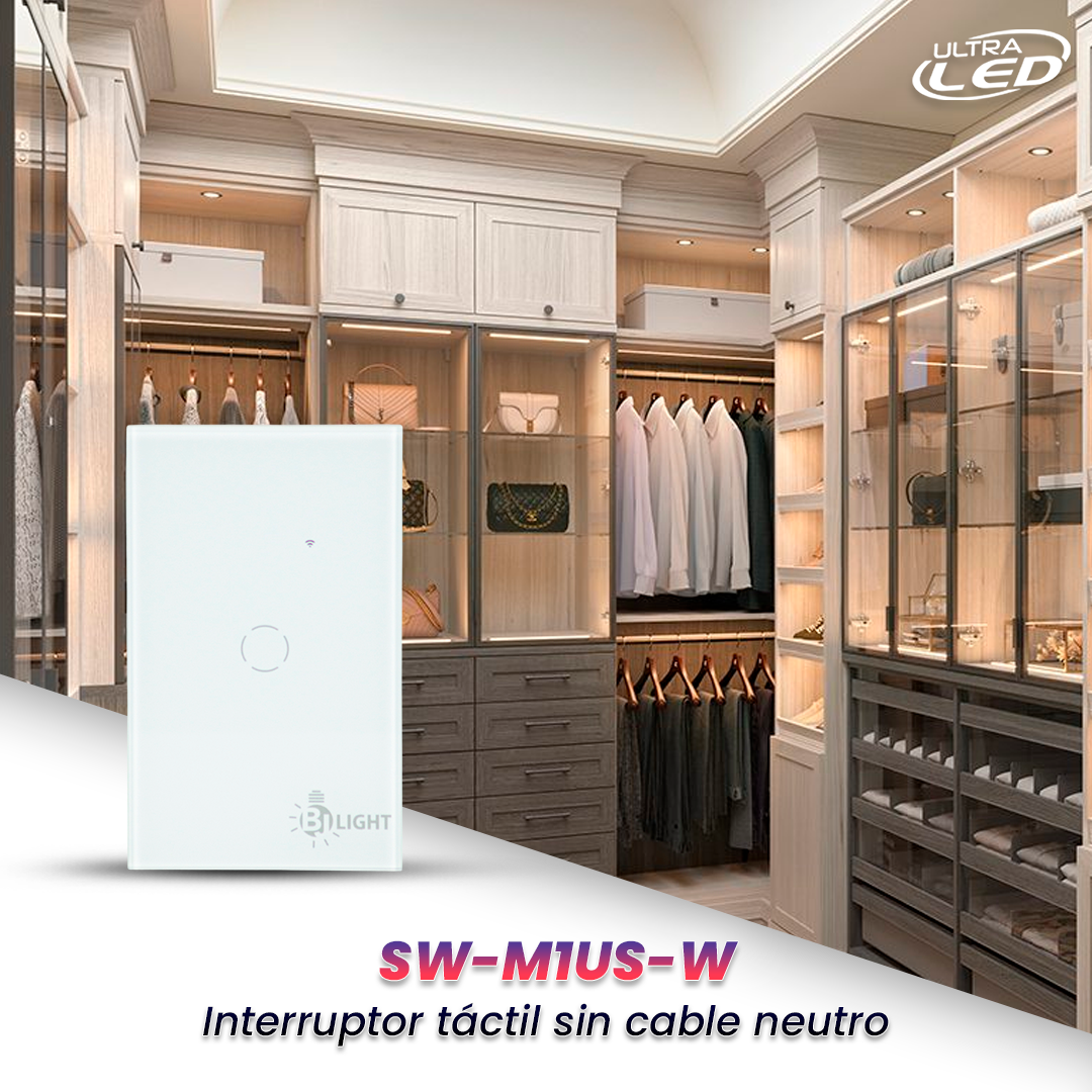 INTERRUPTOR TACTIL INTELIGENTE SIN CABLE NEUTRO