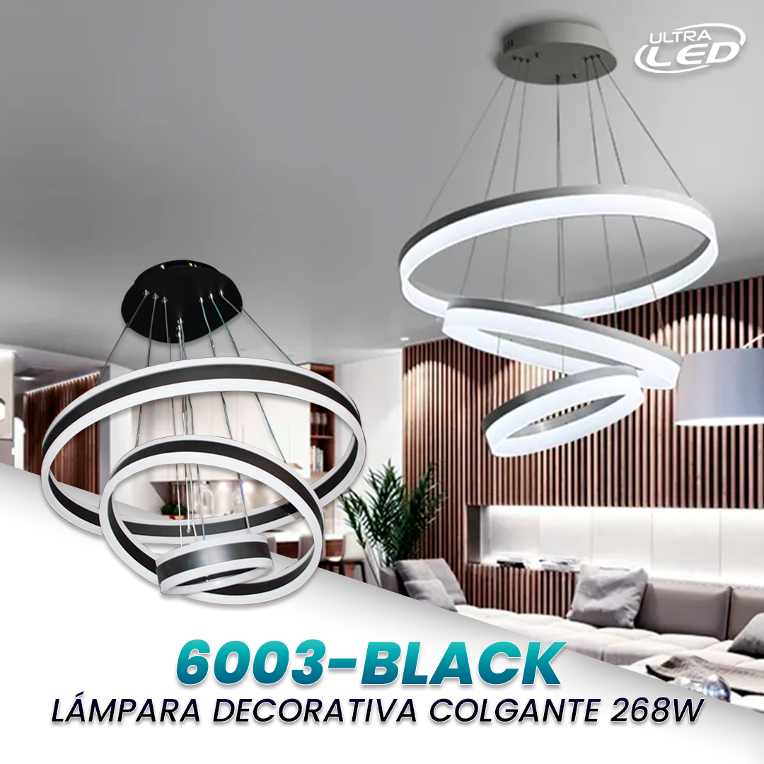 LAMPARA COLGANTE 268W CARCASA NEGRA