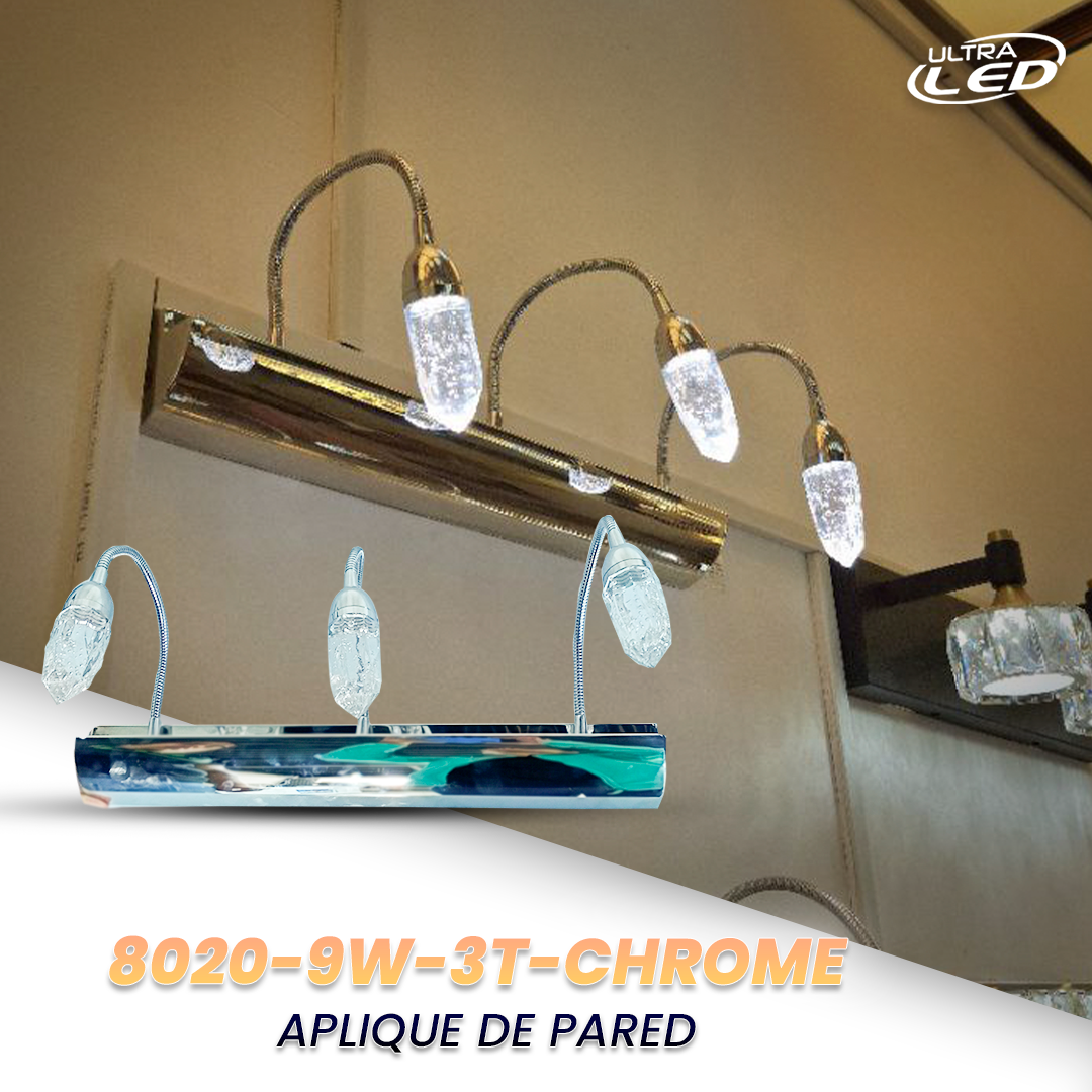 LAMPARA APLIQUE 9W DE PARED LUZ BLANCA (6500K) MODELO 8020