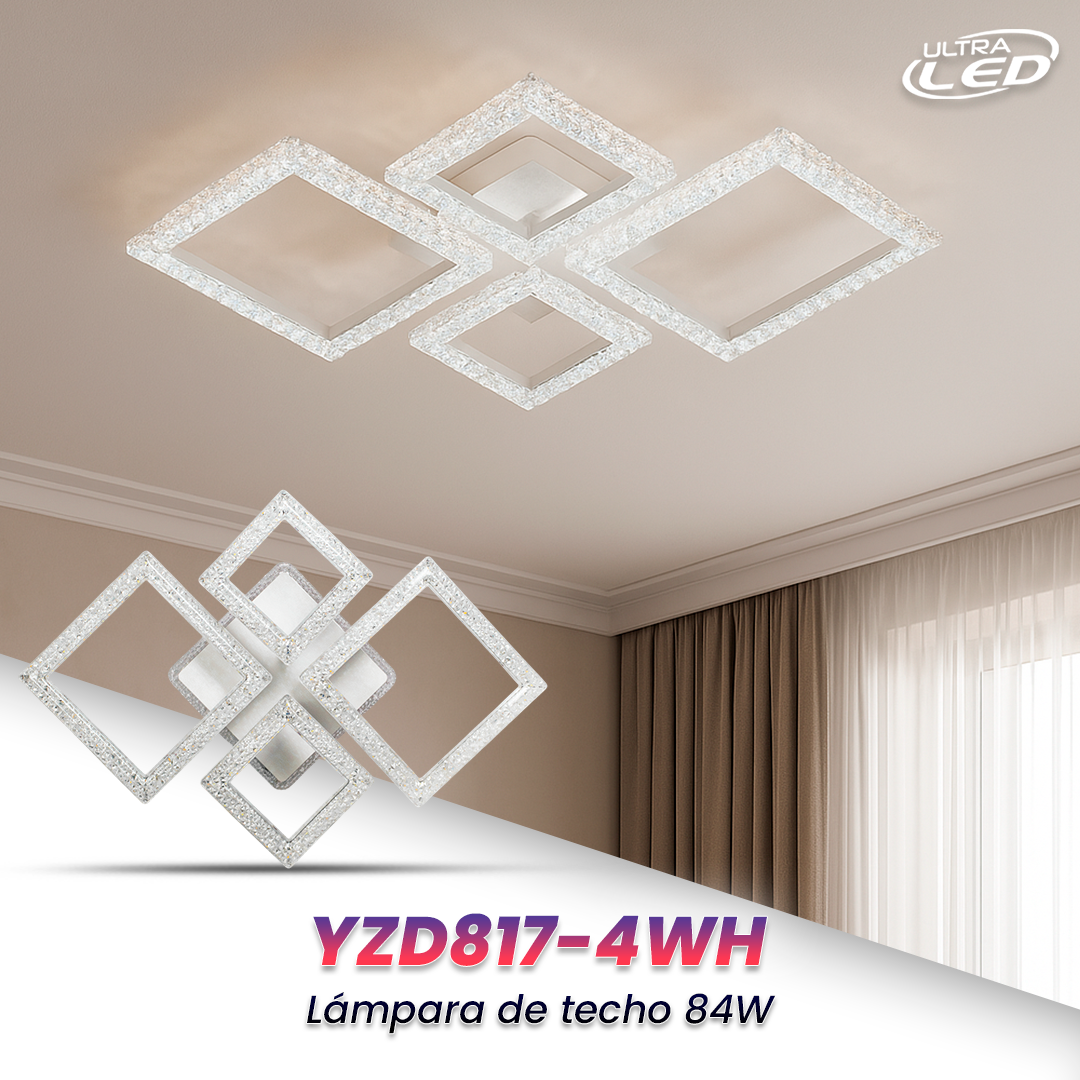 LAMPARA DE TECHO 84W MODELO YZD817-4WH