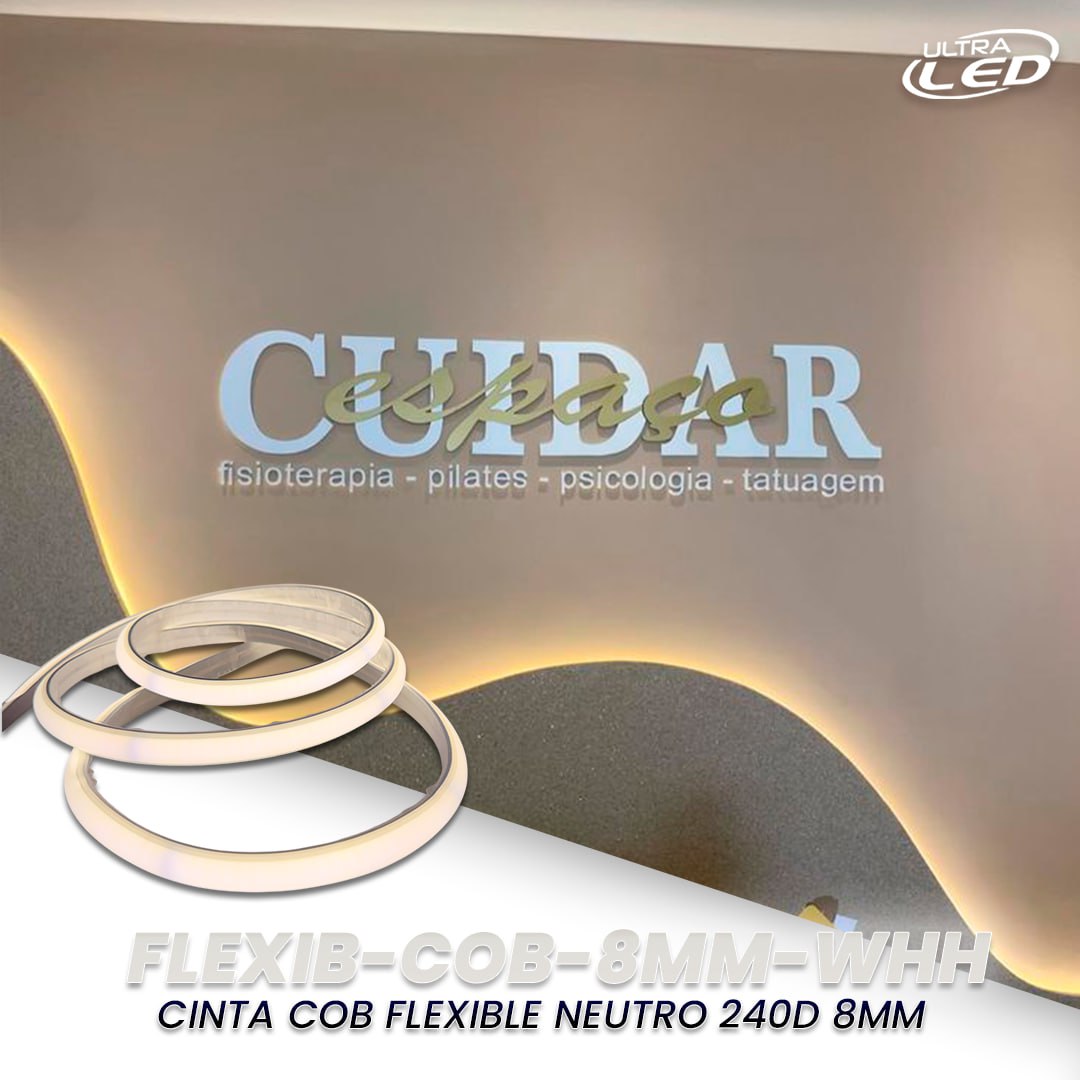 CINTA LED COB FLEXIBLE CALIDA 240D 8MM