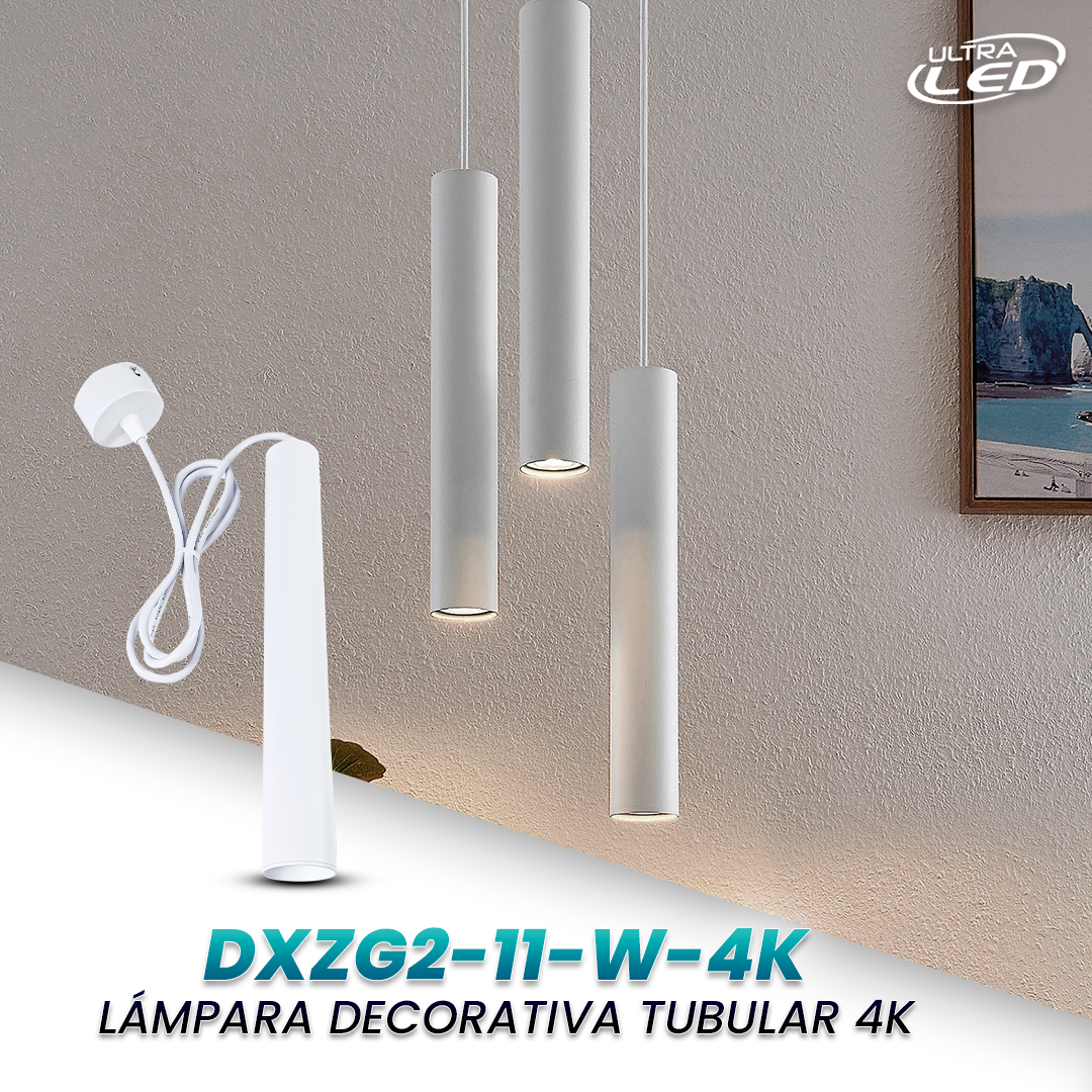 LAMPARA LED TUBULAR 11W LUZ NEUTRA (4000K) MODELO DXZG2-11-W-4K