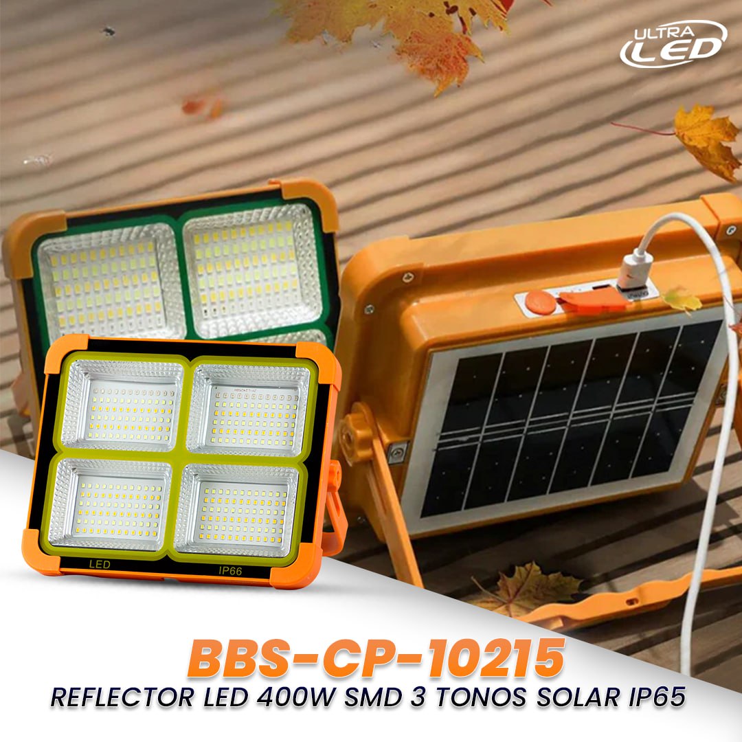 REFLECTOR LED 400W SMD 3 TONOS SOLAR IP65 MULTIFUNCIONAL MODELO BBS-CP-10215