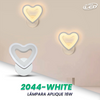 LAMPARA APLIQUE DECORATIVA 16W CARCASA BLANCA ESTILO CORAZON MODELO 2044