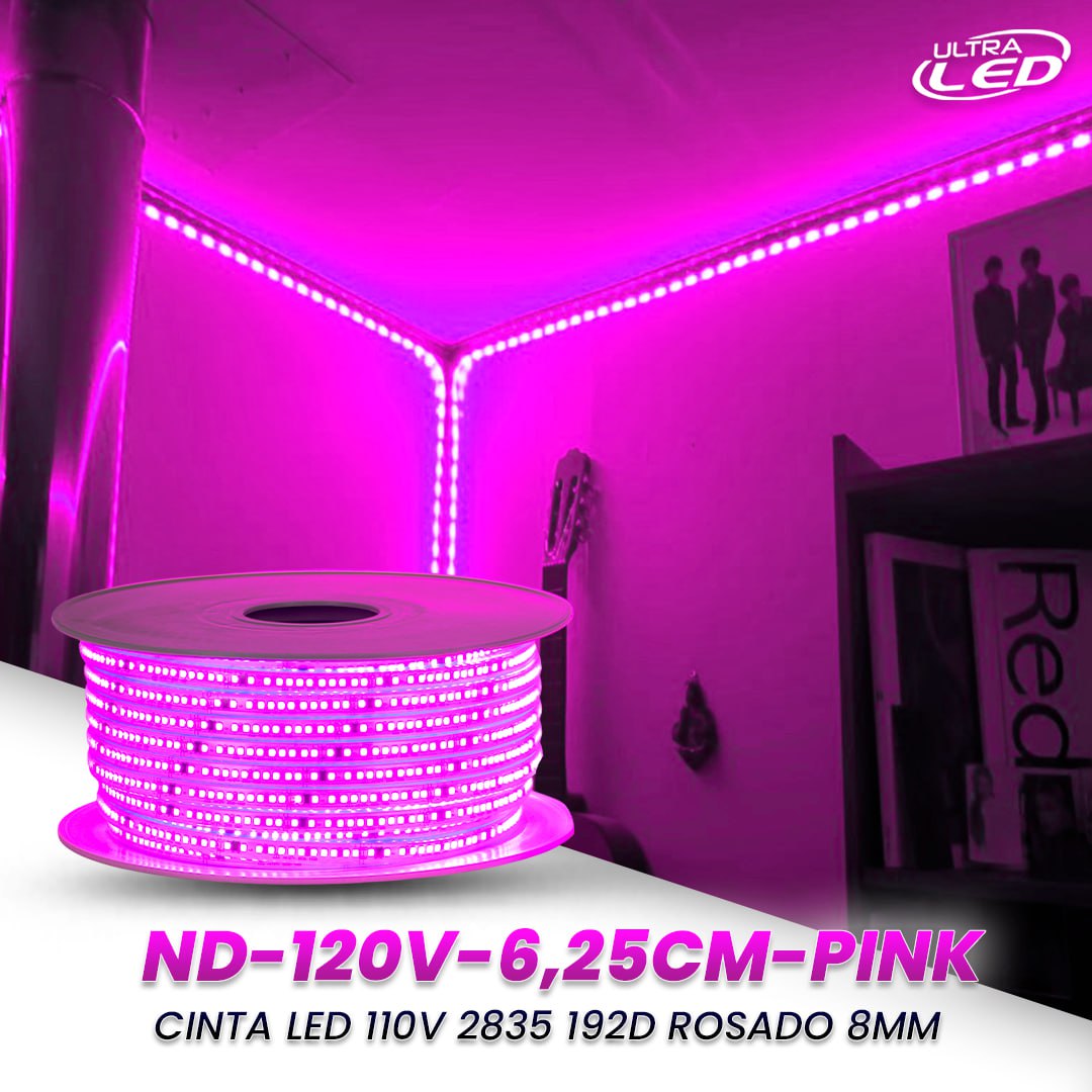 CINTA LED 110V 2835 192D 8MM MODELO ND-120V-6.25CM