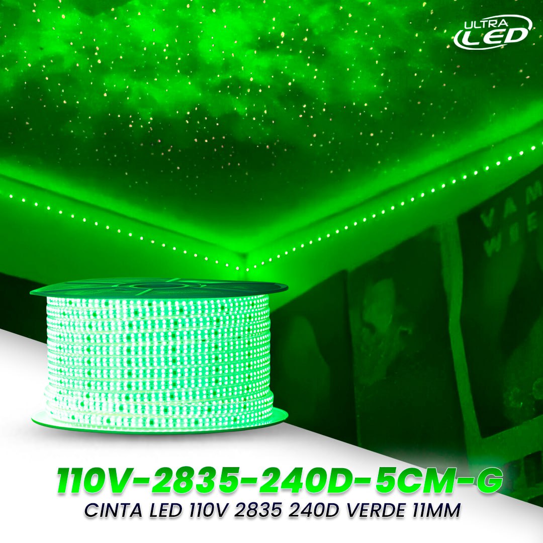 CINTA LED 110V 2835 240D MODELO 110V-2835-240D-5CM