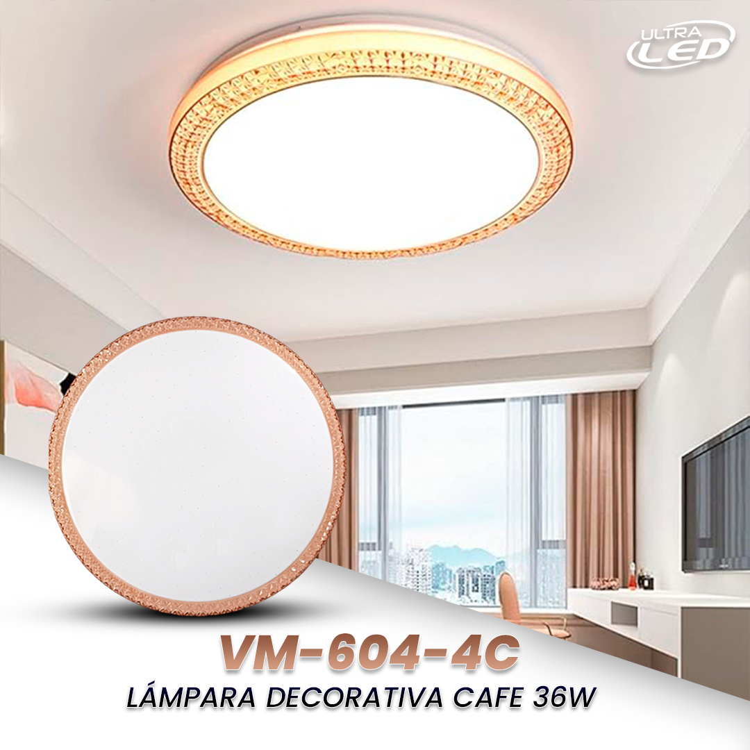 LAMPARA DECORATIVA CAFE 36W MODELO VM-604-4C