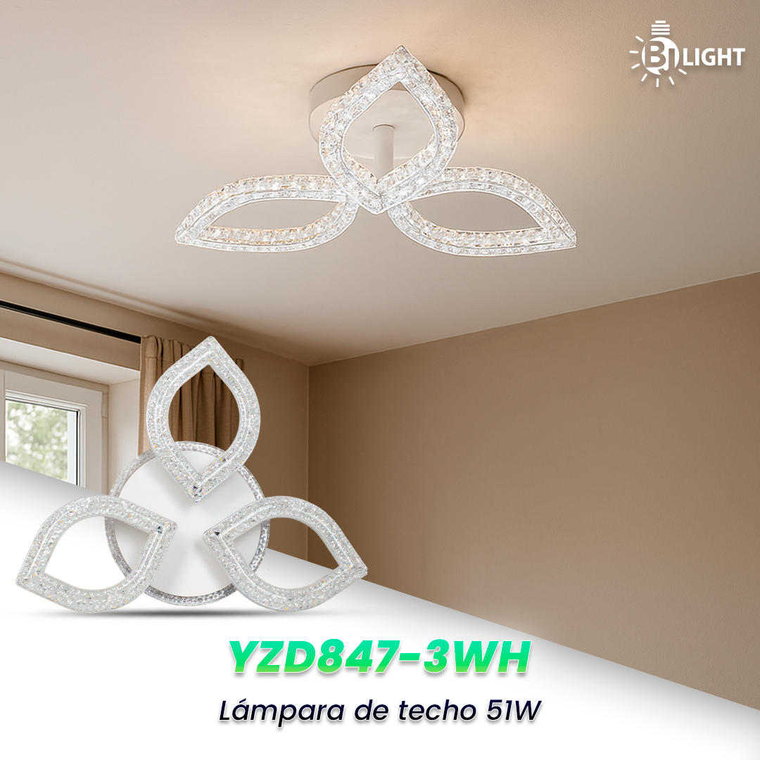 LAMPARA DE TECHO 51W MODELO YZD847-3WH