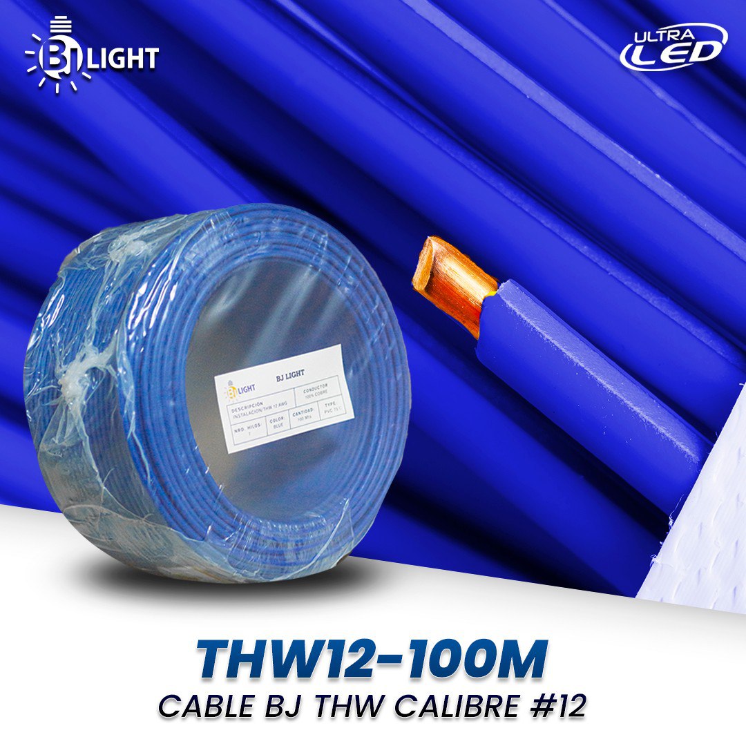 CABLE BJ THW CALIBRE #12 AWG 75°C 100 METROS