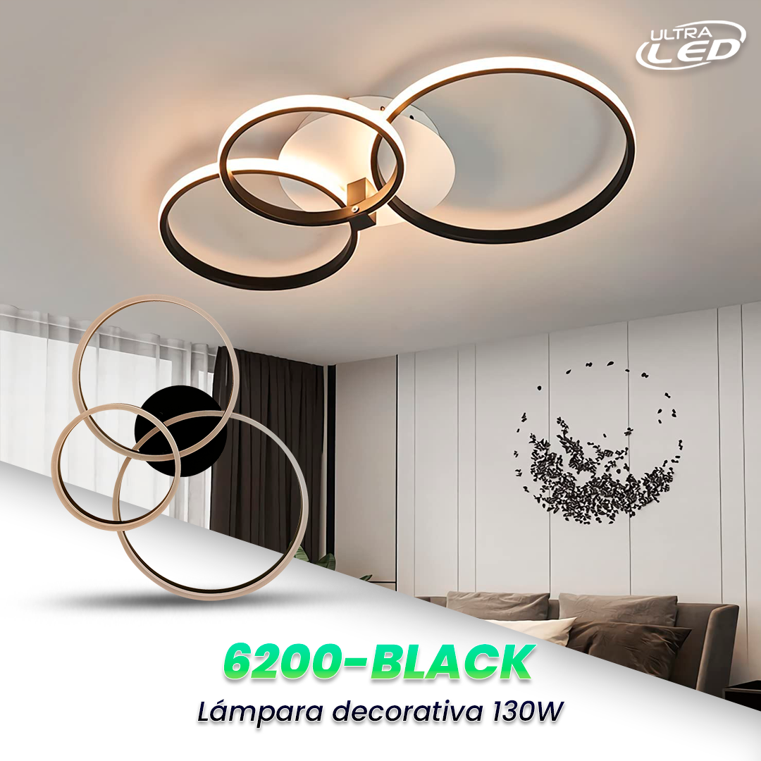 LAMPARA DECORATIVA  130W CARCASA NEGRA