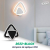 LAMPARA LED APLIQUE DECORATIVA 36W CARCASA NEGRA MODELO 2033