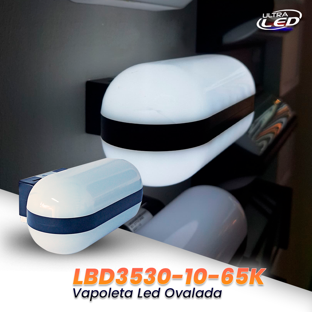 VAPOLETA LED 10W BLACK LUZ BLANCA (6500K)