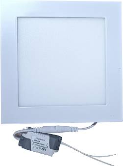 PANEL LED EMPOTRAR 15W CUADRADO LUZ CALIDA (3000K) MODELO: 15W-3K-CUA