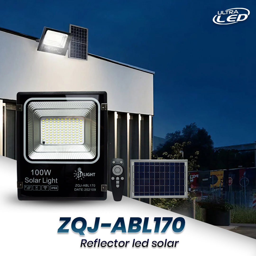 REFLECTOR LED SOLAR 100W MODELO ZQJ-ACL