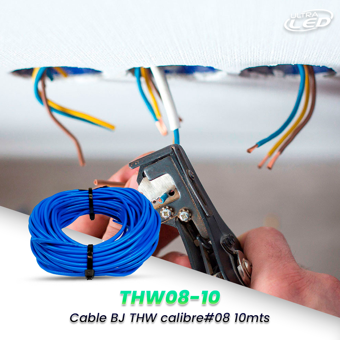 CABLE BJ THW CALIBRE #08 AWG 75°C 10 METROS