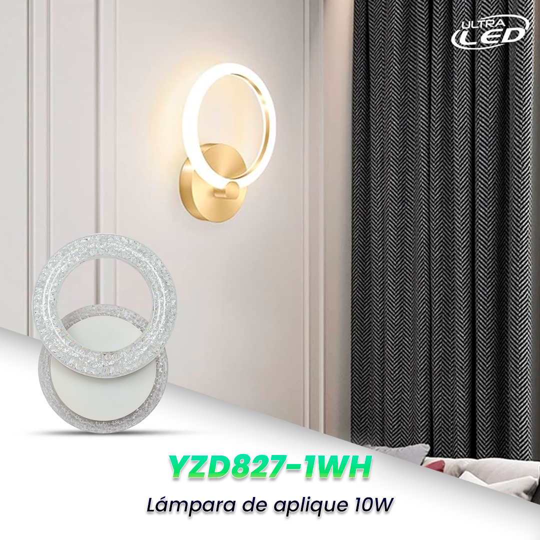 LAMPARA LED APLIQUE 10W MODELO YZD827-1WH