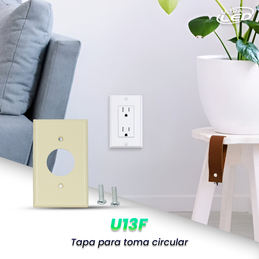 TAPA PARA TOMA CIRCULAR MODELO U13F