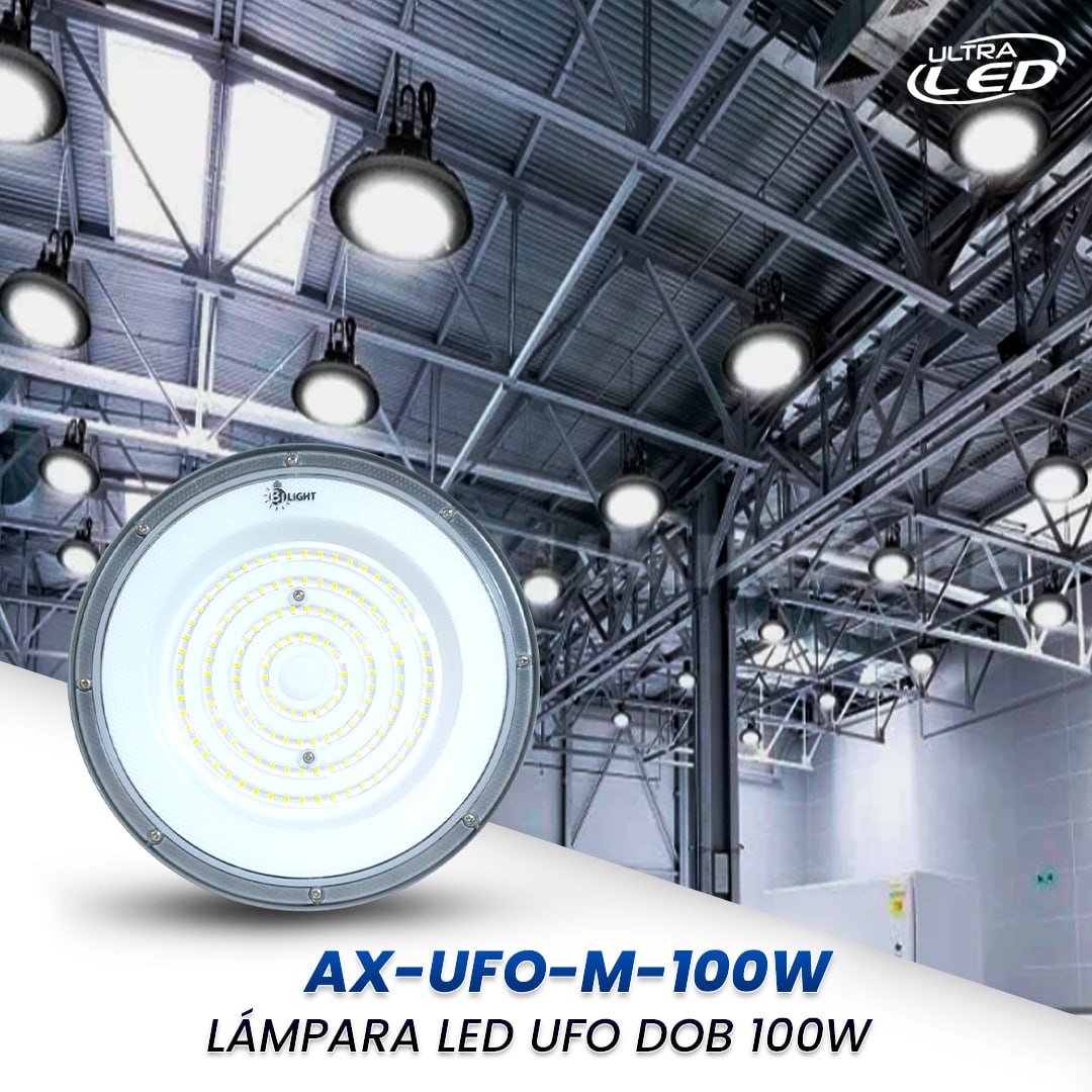 LAMPARA LED UFO DOB LUZ BLANCA (6500K) MODELO AX-UFO-M