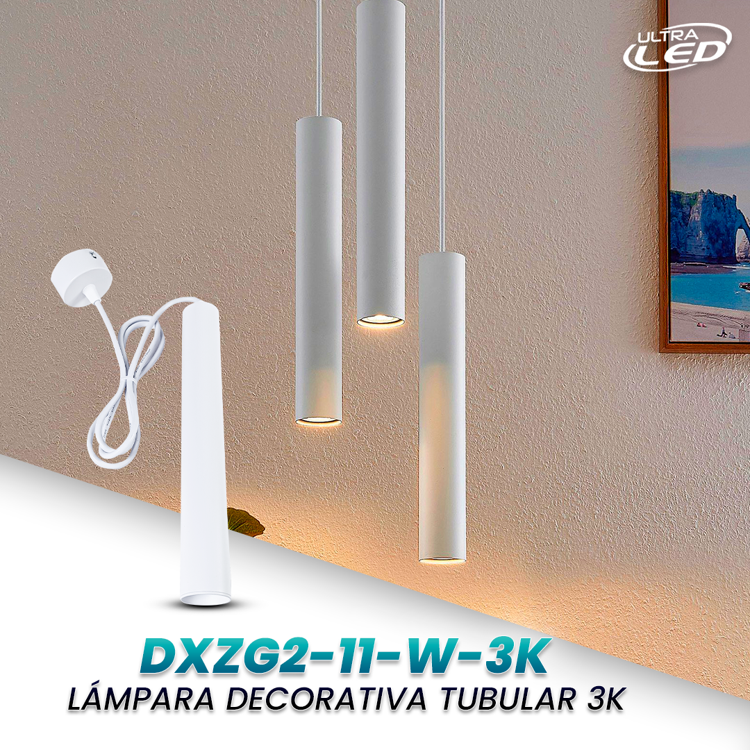 LAMPARA LED TUBULAR 11WLUZ CALIDA (3000K) MODELO DXZG2-11-W-3K