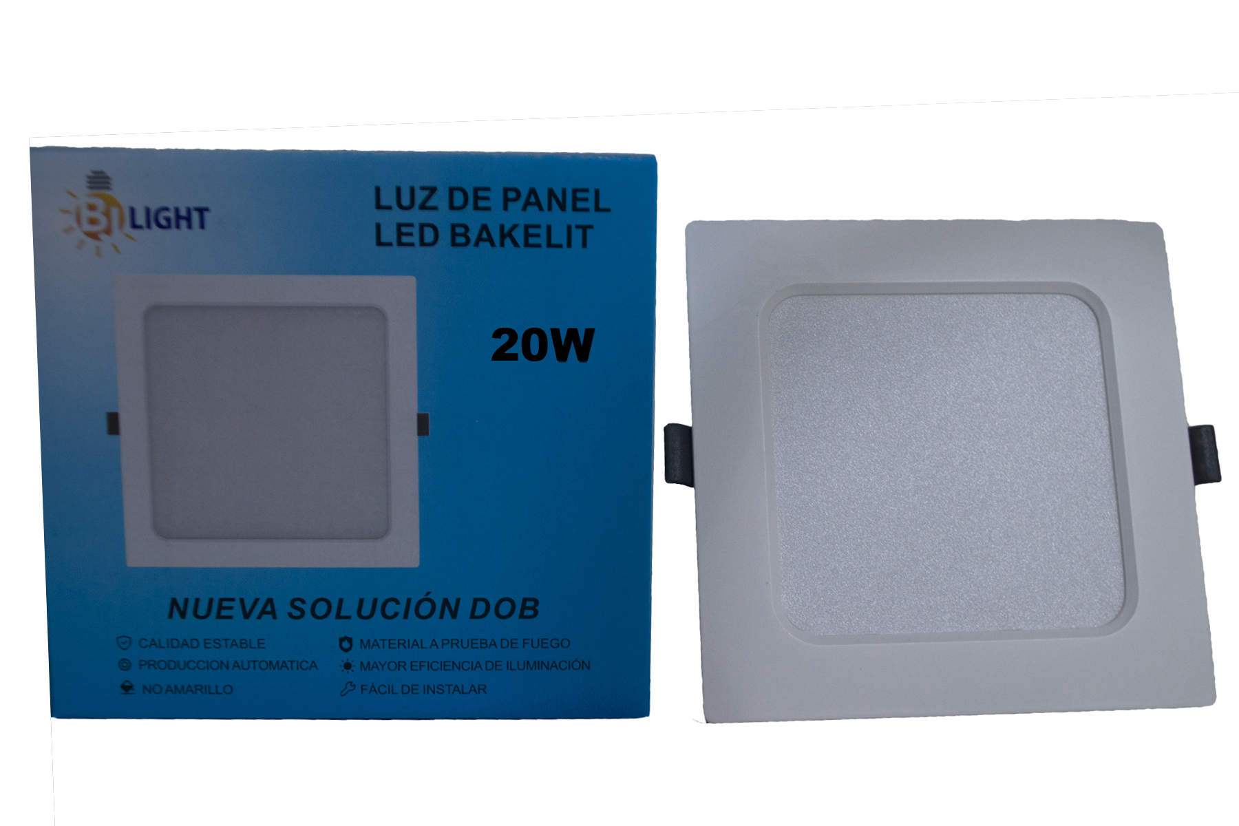 PANEL LED DOB 20W CUADRADO LUZ BLANCA (6500K) EMPOTRAR