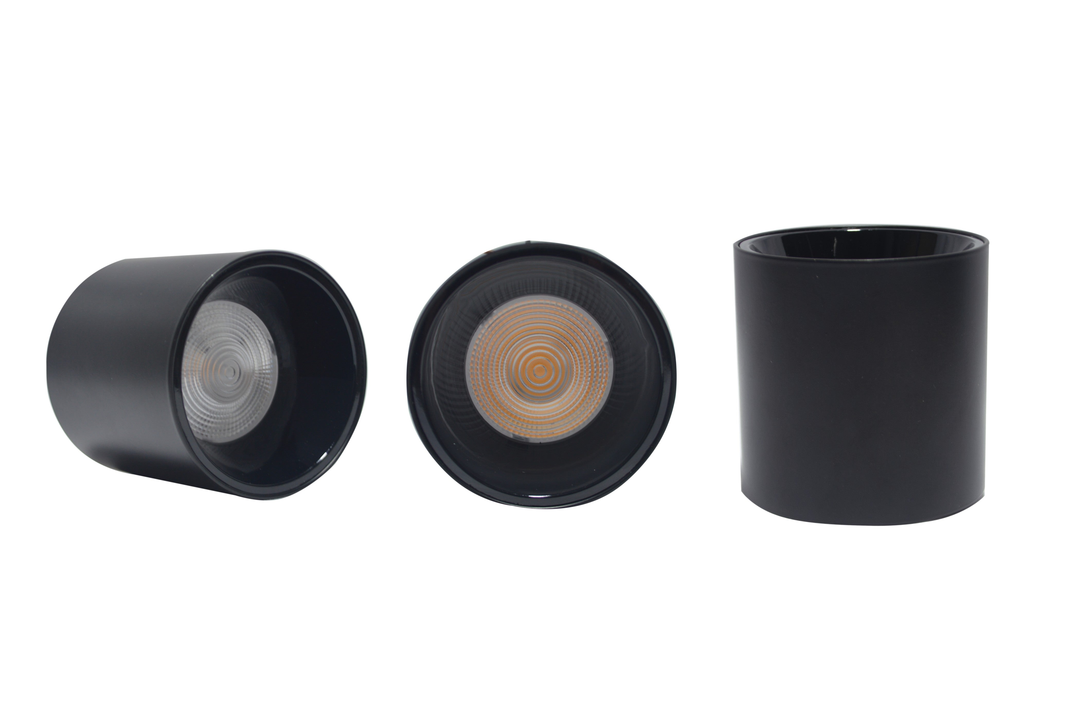 SPOT LED COB REDONDO 12W LUZ BLANCA (6500K) CARCASA NEGRA