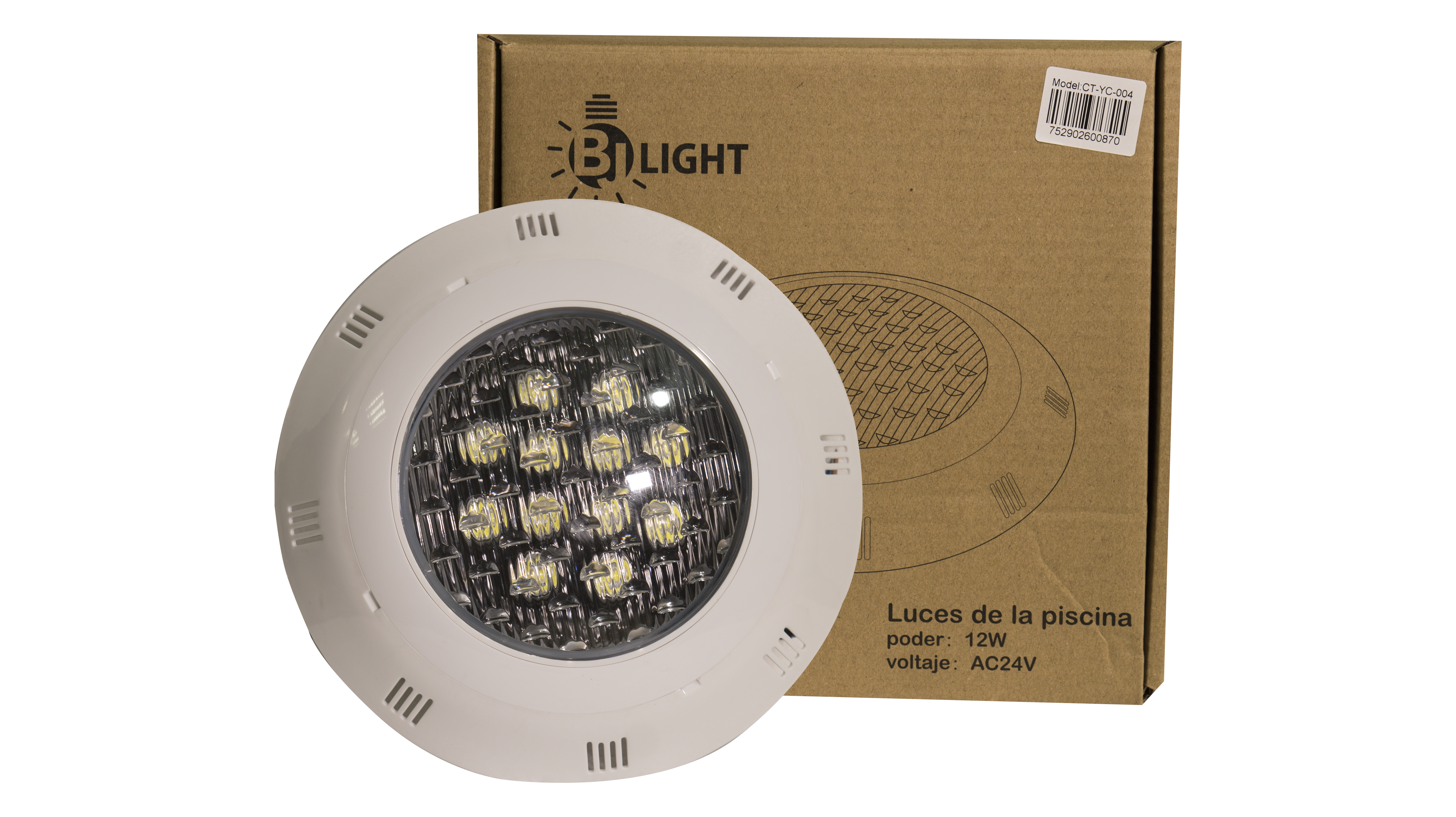 LAMPARA LED DE PISCINA 12W LUZ MULTICOLOR (RGB) CT-YC-004RGBC